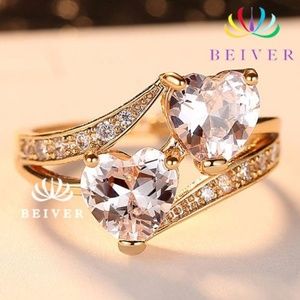 Double Heart Shape Ring